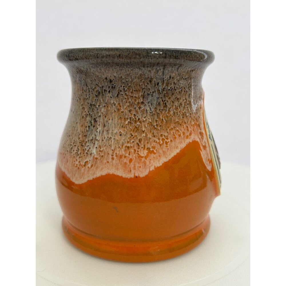 Another Broken Egg Cafe Dallas Texas 2016 Deneen Pottery Mug Orange Drip Glaze - Picture 2 of 7
